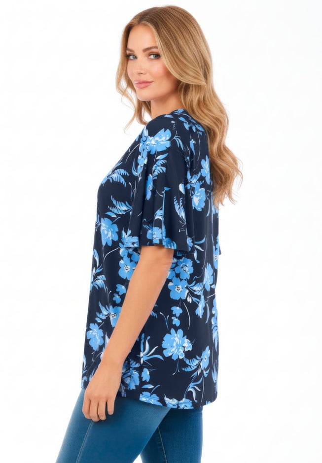 Flutter Sleeve Ultrasmooth&reg; Fabric Tee image number 1