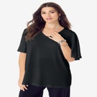 Flutter Sleeve Ultrasmooth&reg; Fabric Tee image number null