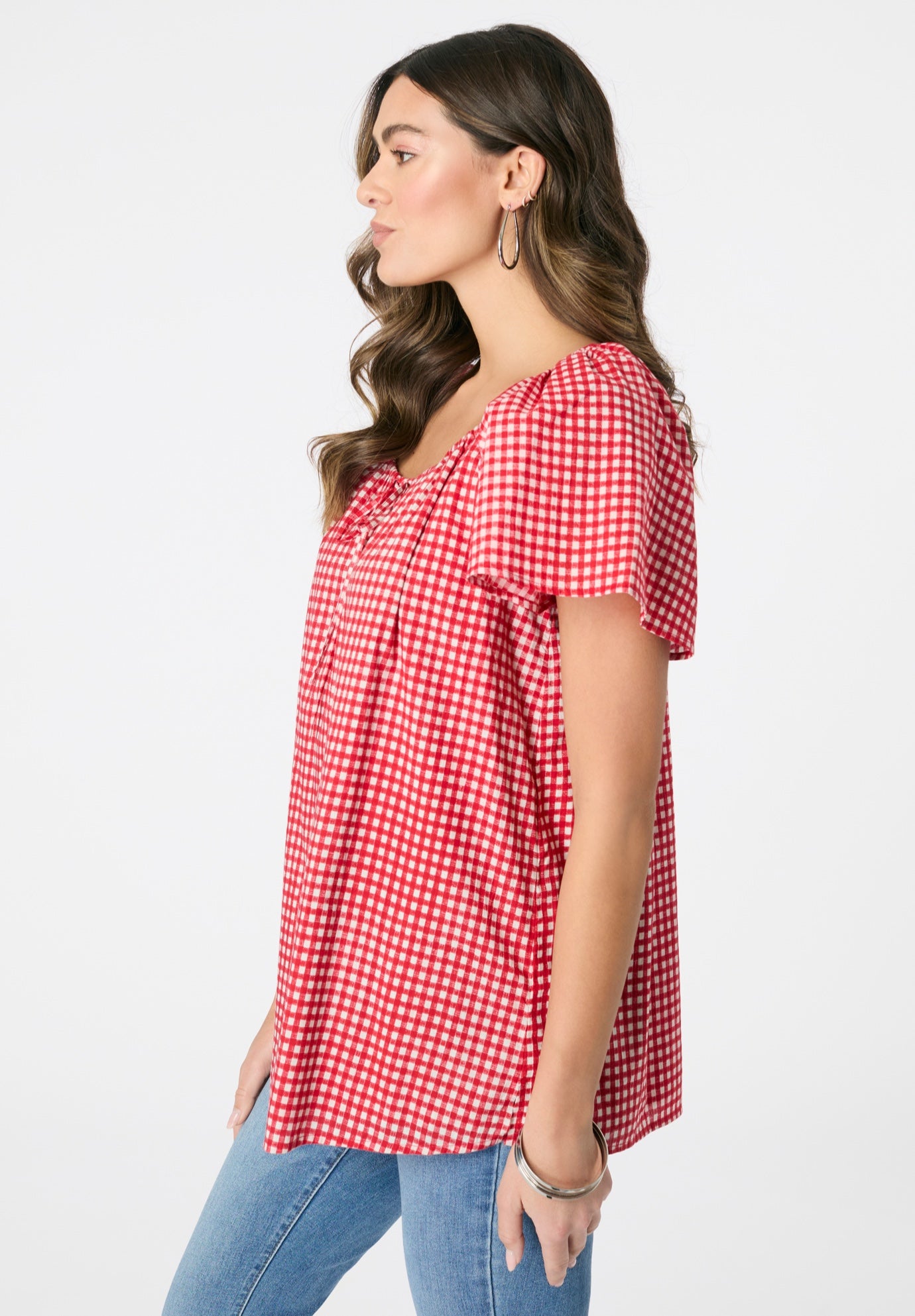 Plus Size Peasant Blouse image number 2