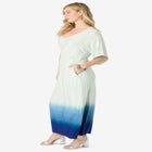 Plus Size Stretch Knit Dolman Sleeve Maxi Dress image number 1
