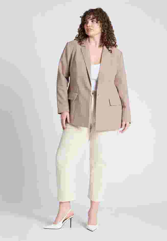 The Fluid Crepe Longline Blazer image number 3