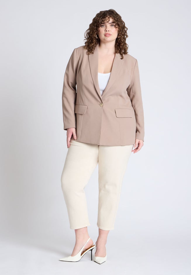 The Fluid Crepe Longline Blazer image number 4