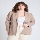 The Fluid Crepe Longline Blazer image number null