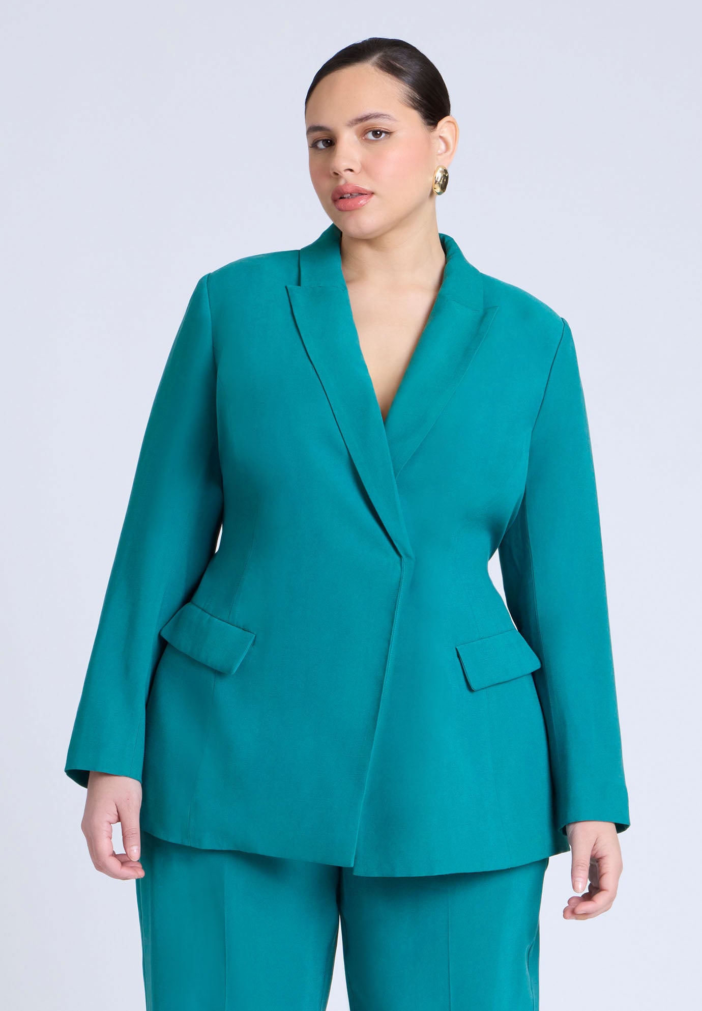 Tie Waist Soft Suiting Blazer image number 1