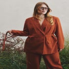 Tie Waist Soft Suiting Blazer image number null