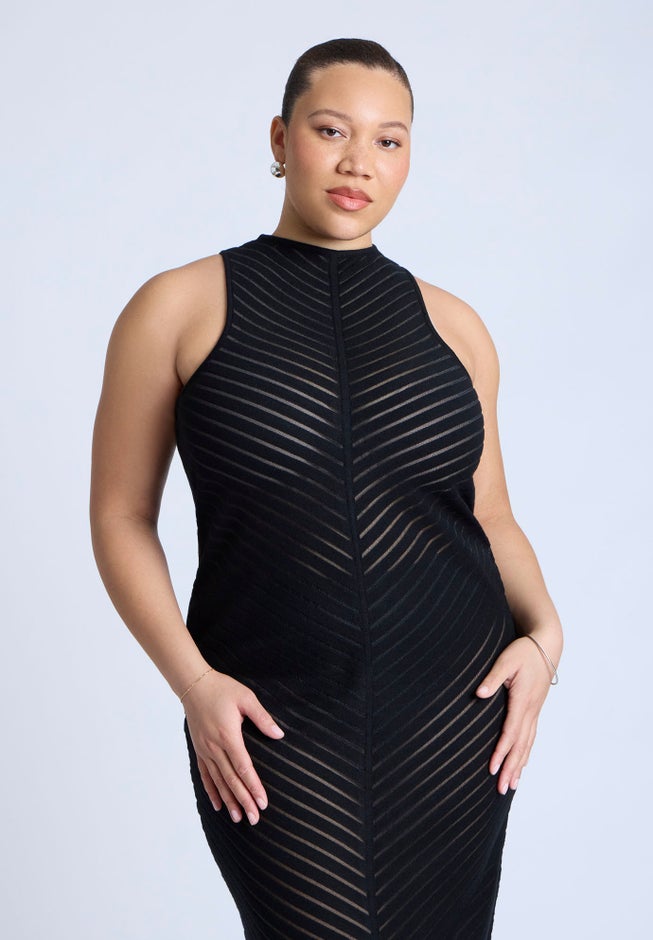 Cheveron Midi Dress image number null