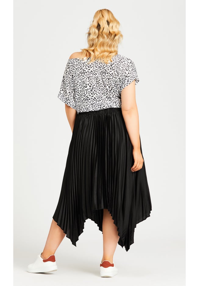 Pleated Plain Skirt image number null