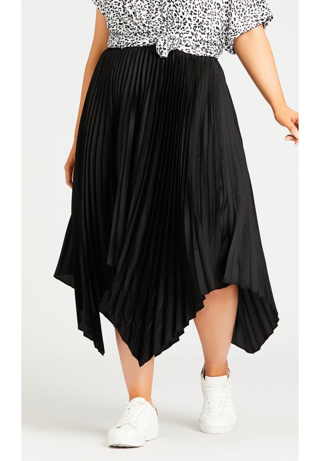 Pleated Plain Skirt image number null