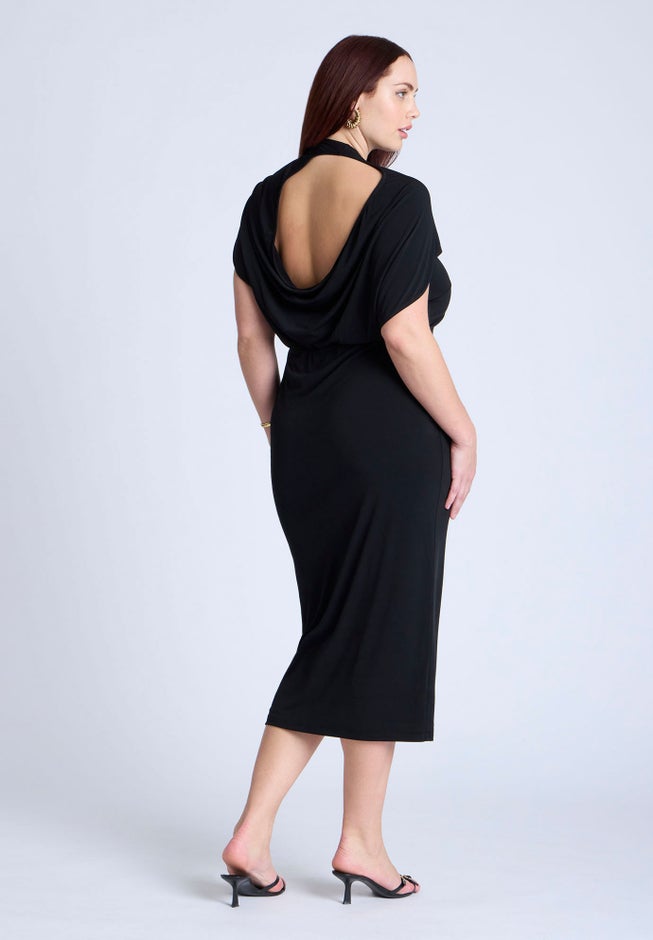 Cutout Back Midi Dress image number 1