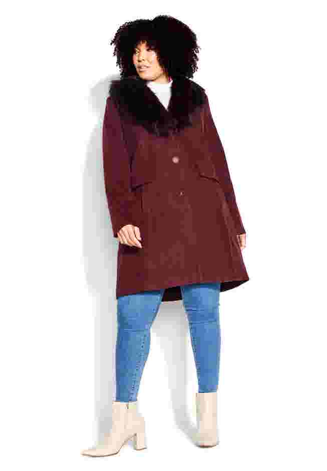 Faux Wool Long Coat image number 3