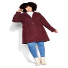 Faux Wool Long Coat image number null