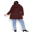 Faux Wool Plain Coat image number null