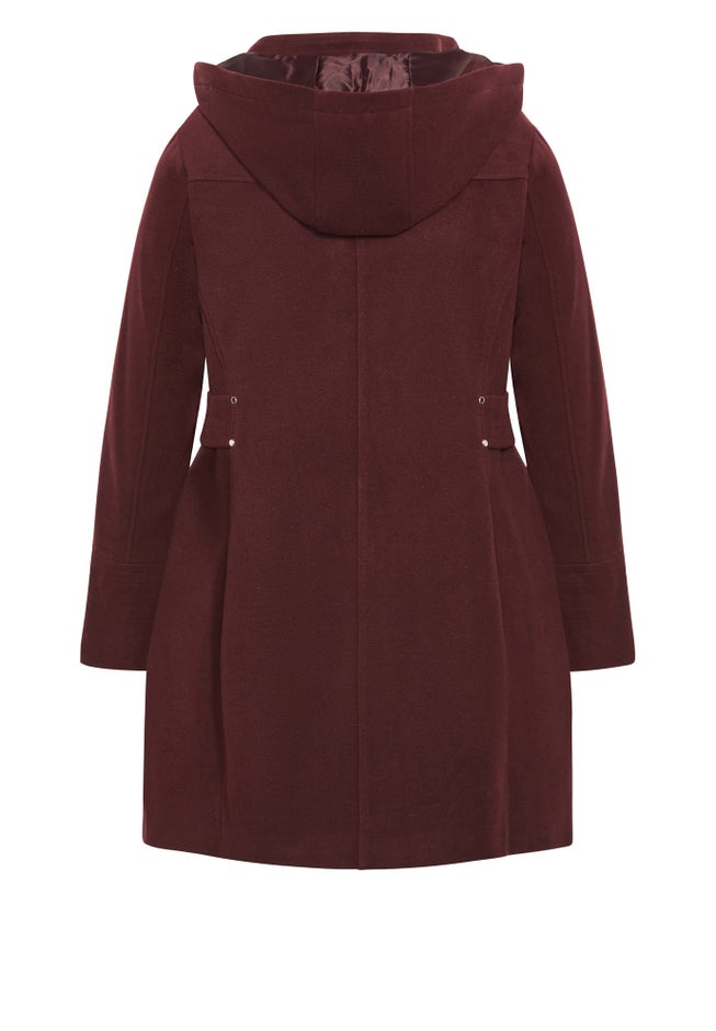 Faux Wool Plain Coat image number null