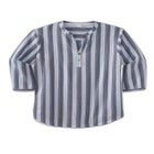 Gauze Mandarin Collar 3/4 Sleeve Shirt image number null