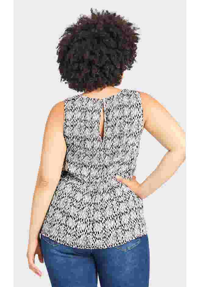 Crew Neck Sleeveless Blouse image number 2
