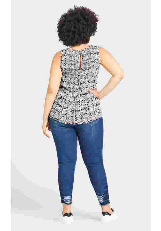Crew Neck Sleeveless Blouse image number 3