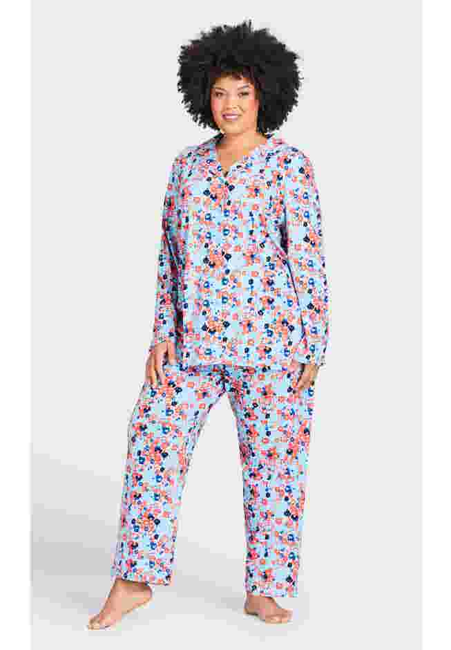 Button Print Sleep Top image number 3