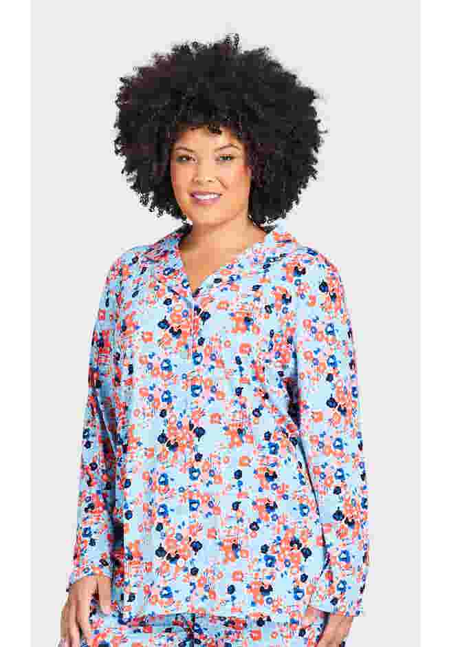 Button Print Sleep Top image number 0