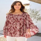 Square Neck Lurex Blouse image number 0