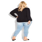 V-Neck Essential Long Sleeve Tee image number null