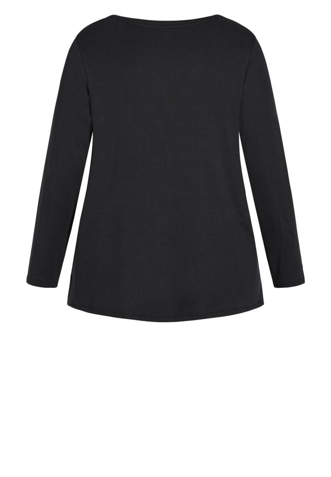 V-Neck Essential Long Sleeve Tee image number 5