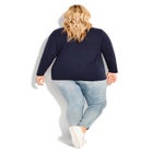 V-Neck Essential Long Sleeve Tee image number null