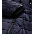 Chevron Faux Fur Hood Long Puffer Coat image number null