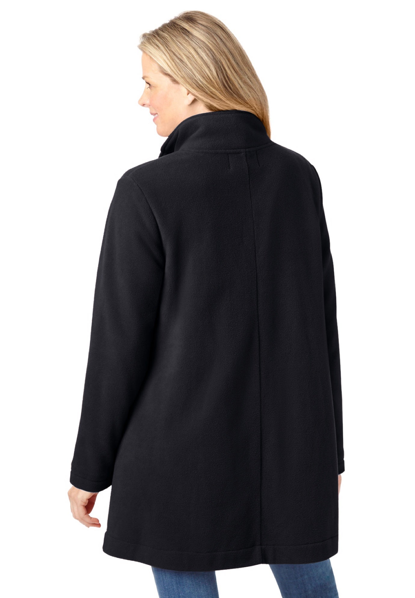 Fleece Swing Funnel-Neck Coat image number 1