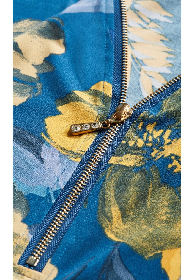 Top Fiona Zip Print image number 3