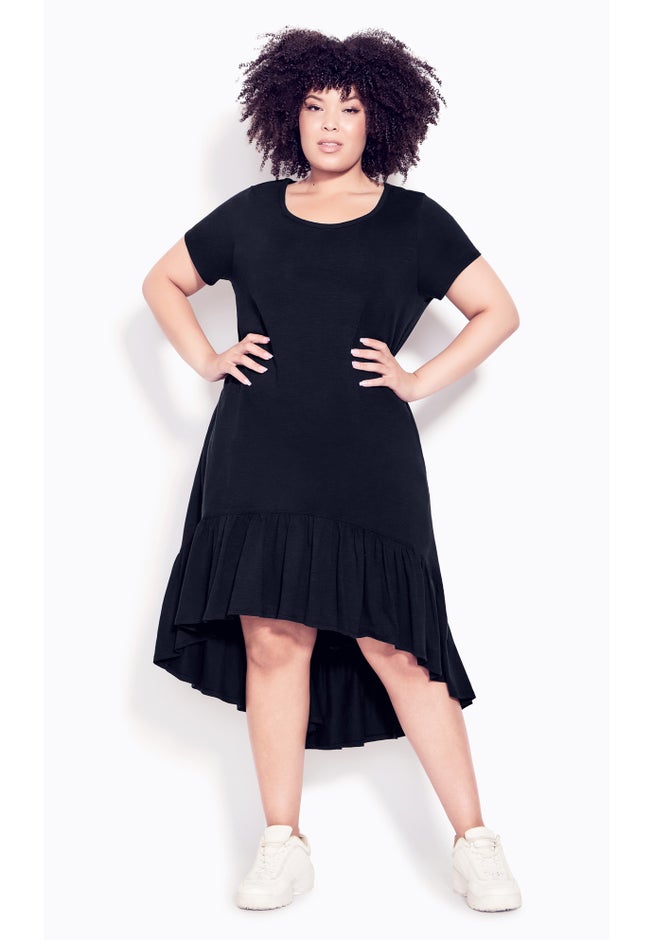 Ella Ruffle Plain Dress image number 2