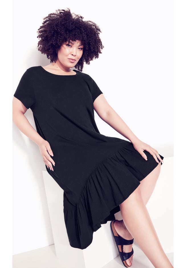 Ella Ruffle Plain Dress image number 0
