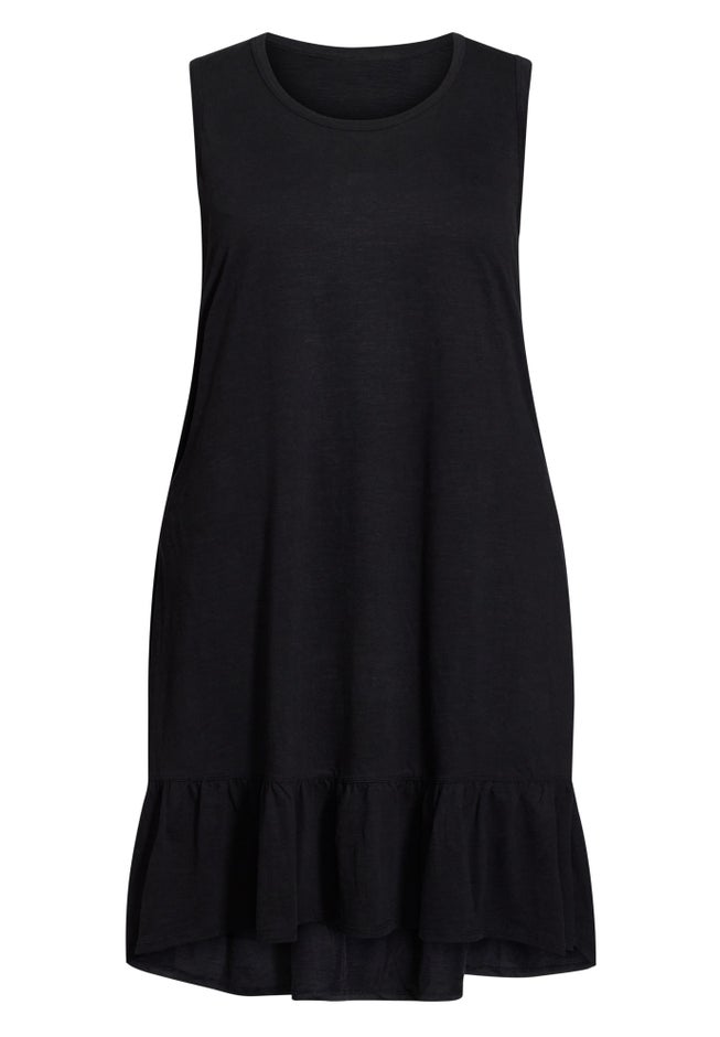 Evie Ruffle Plain Dress image number null