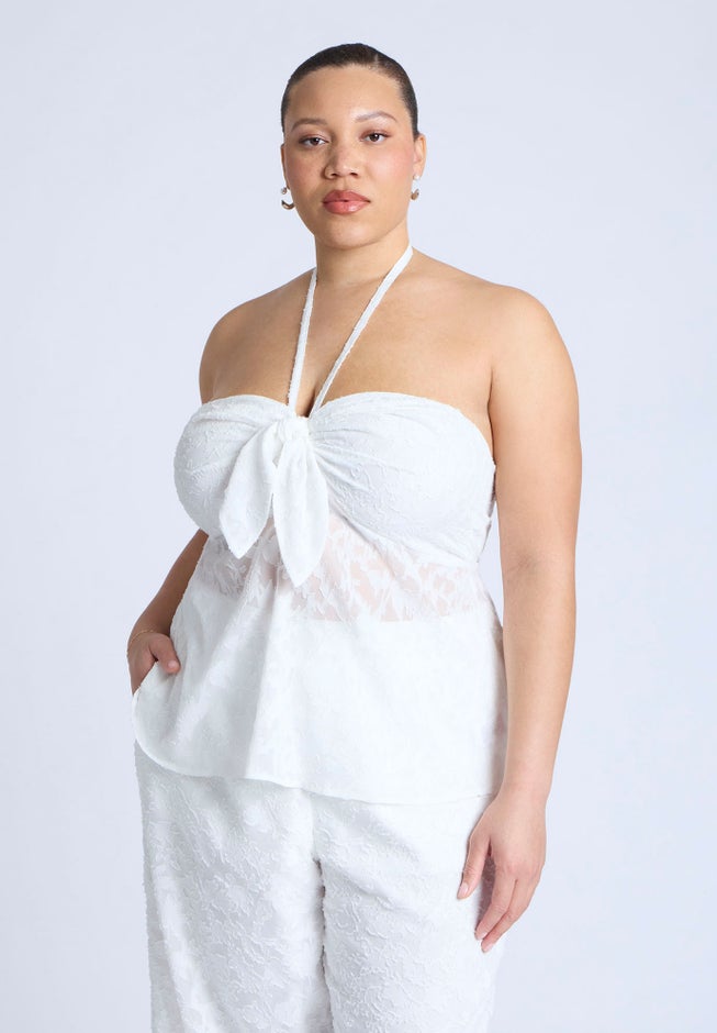 Neck-Tie Halter Top image number null