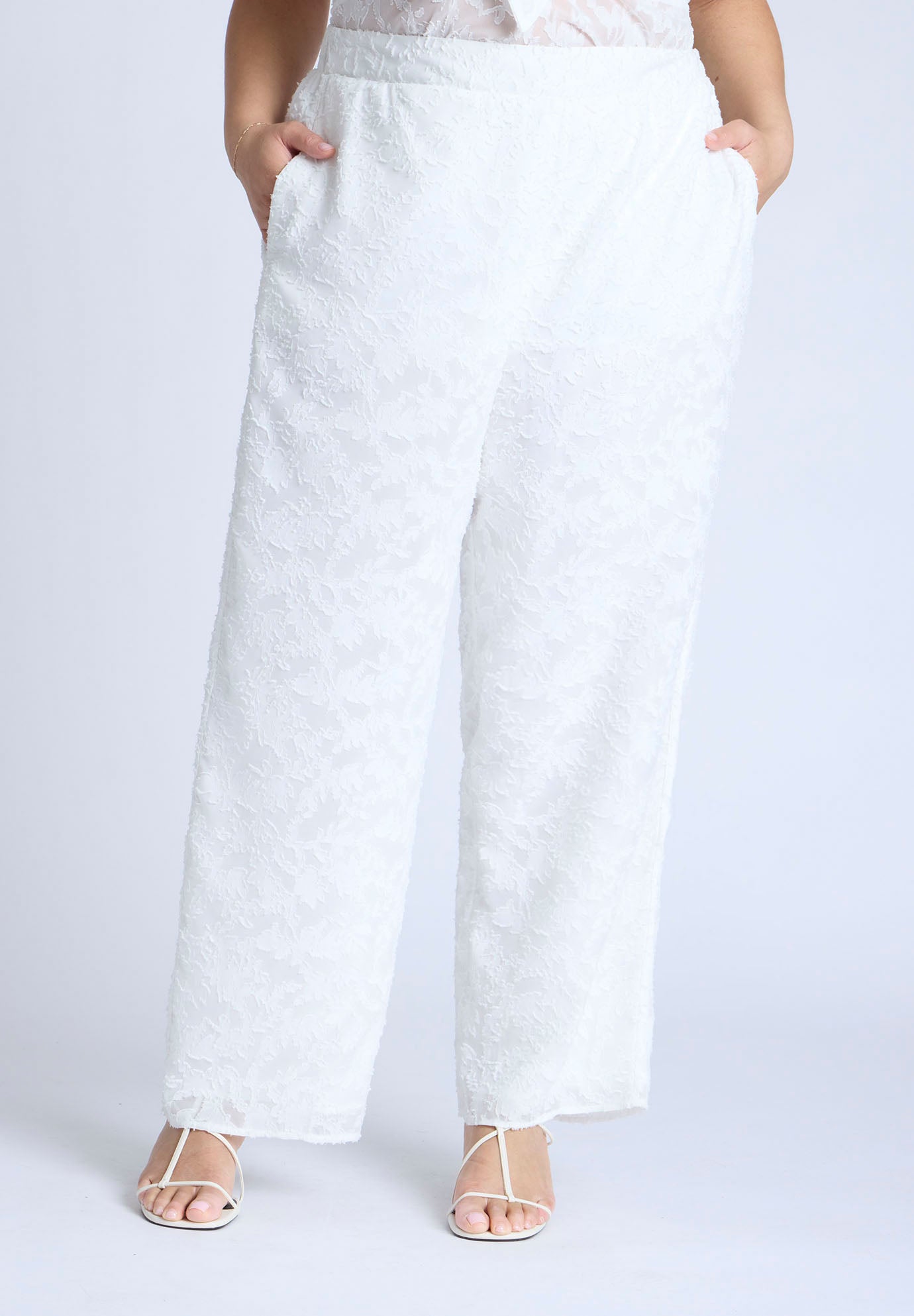Textured Jacquard Pants image number 1
