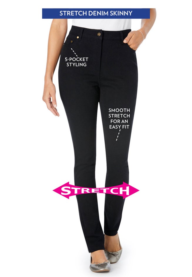 Stretch-Denim Slim-Leg Five-Pocket Jeans image number 5