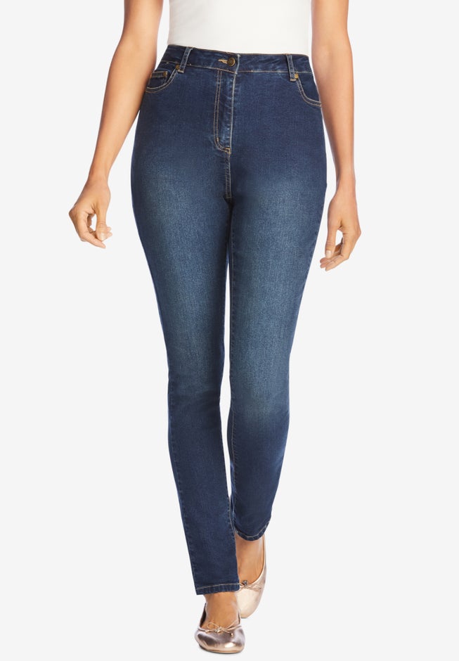Stretch-Denim Slim-Leg Five-Pocket Jeans image number 1