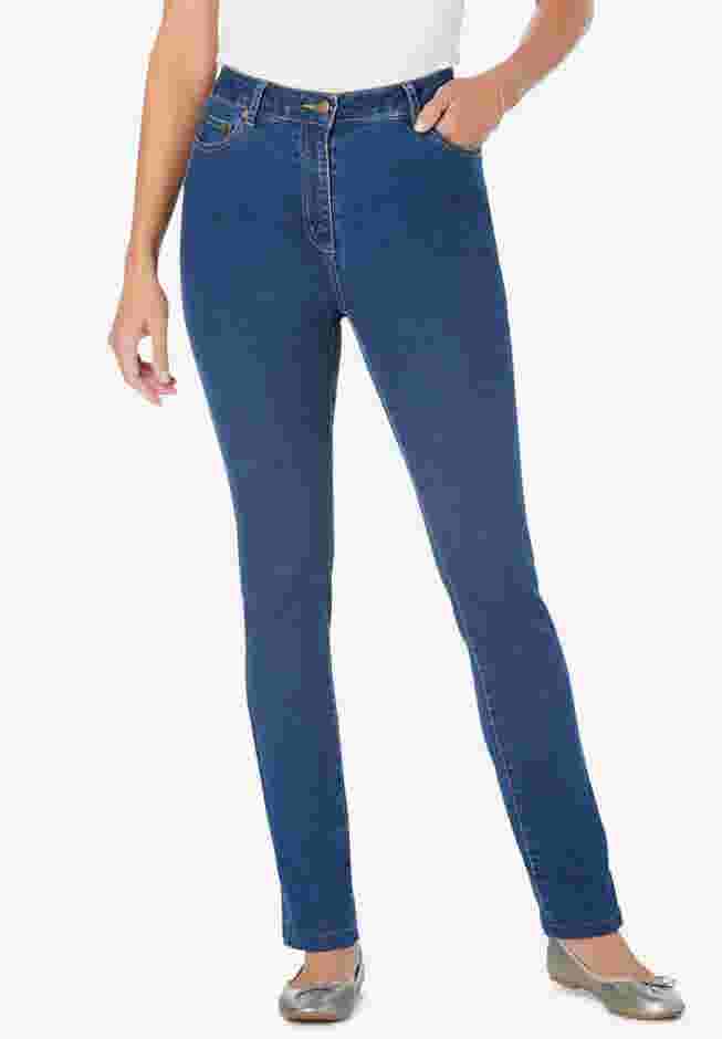 Stretch-Denim Slim-Leg Five-Pocket Jeans image number 0