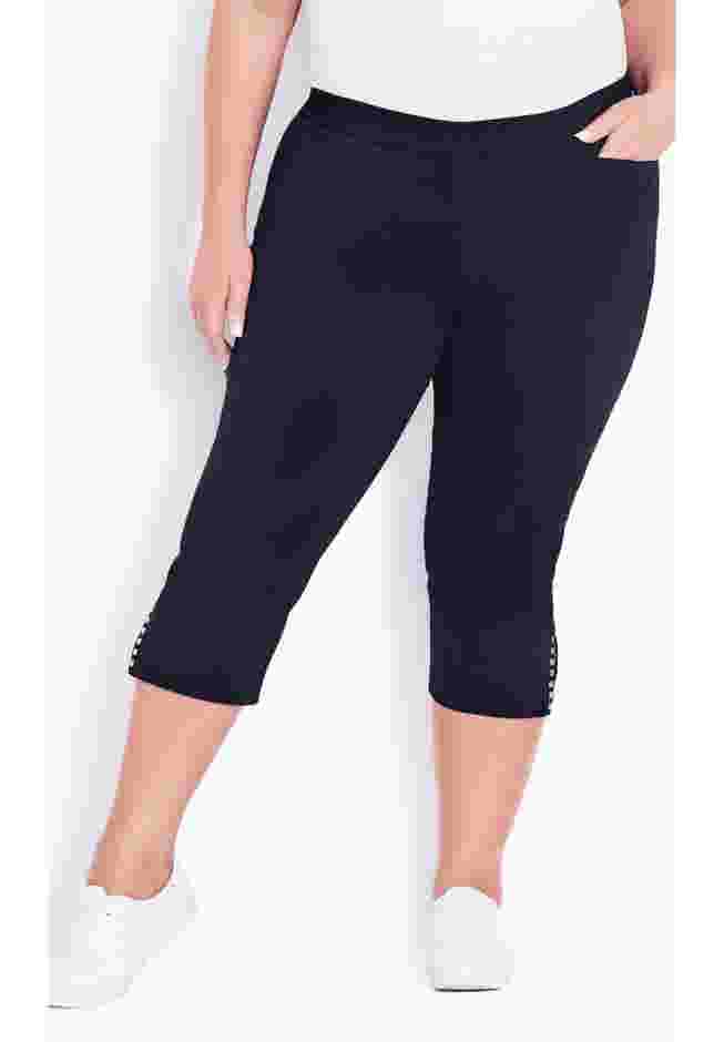 Super Stretch Split Hem Capri image number 3