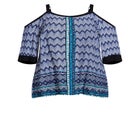 Daisy Cold Shoulder Border Top image number null