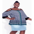 Daisy Cold Shoulder Border Top image number null