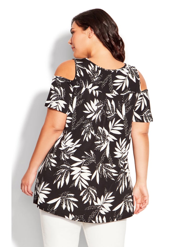 Claire Cold Shoulder Print Tunic image number null