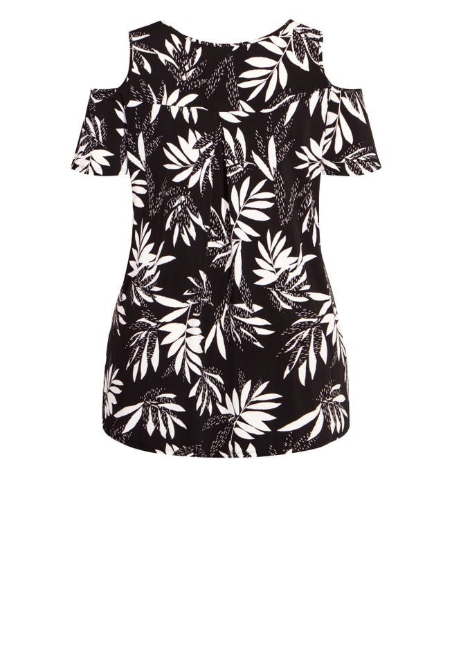 Claire Cold Shoulder Print Tunic image number null
