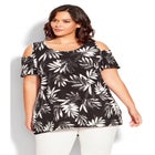 Claire Cold Shoulder Print Tunic image number null