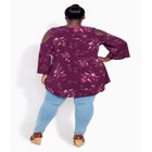 Cold Shoulder 3 Bar Print Top image number null