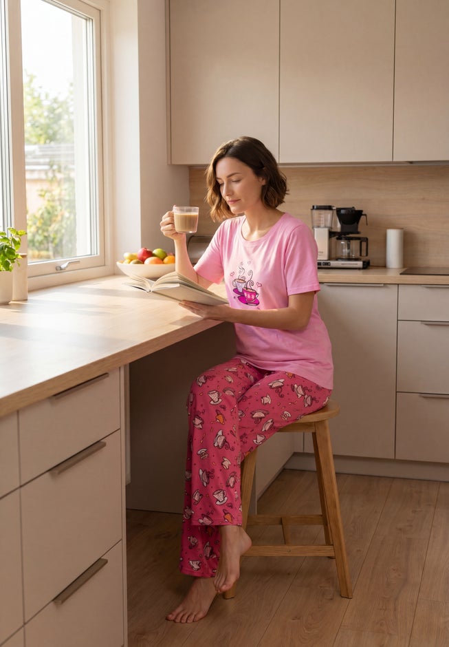 Graphic Tee Pure Cotton PJ Set image number 7