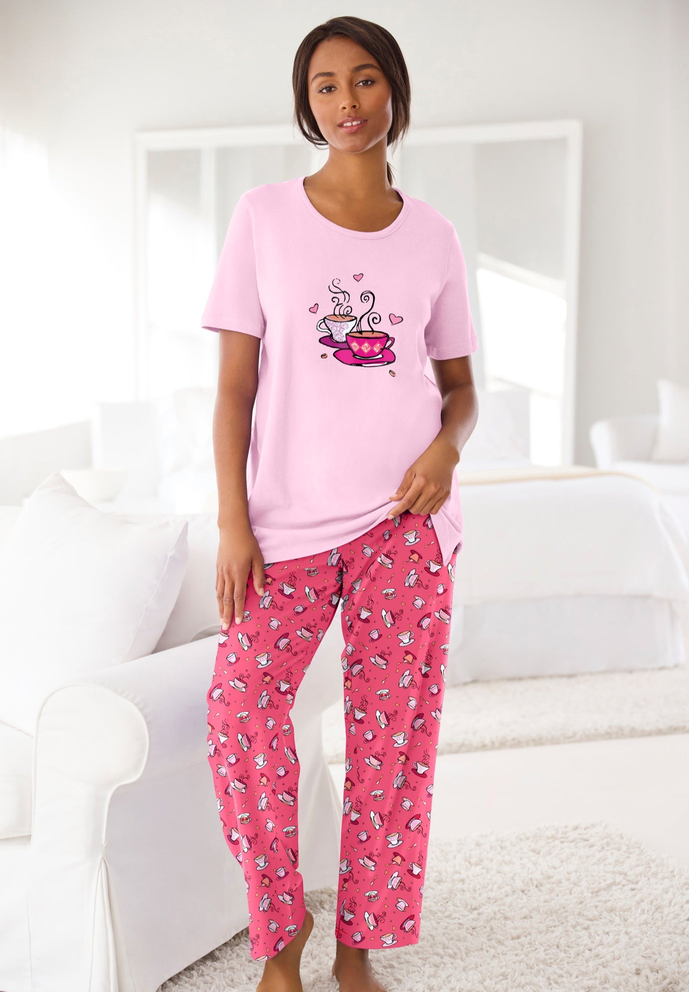 Graphic Tee PJ Set image number 6