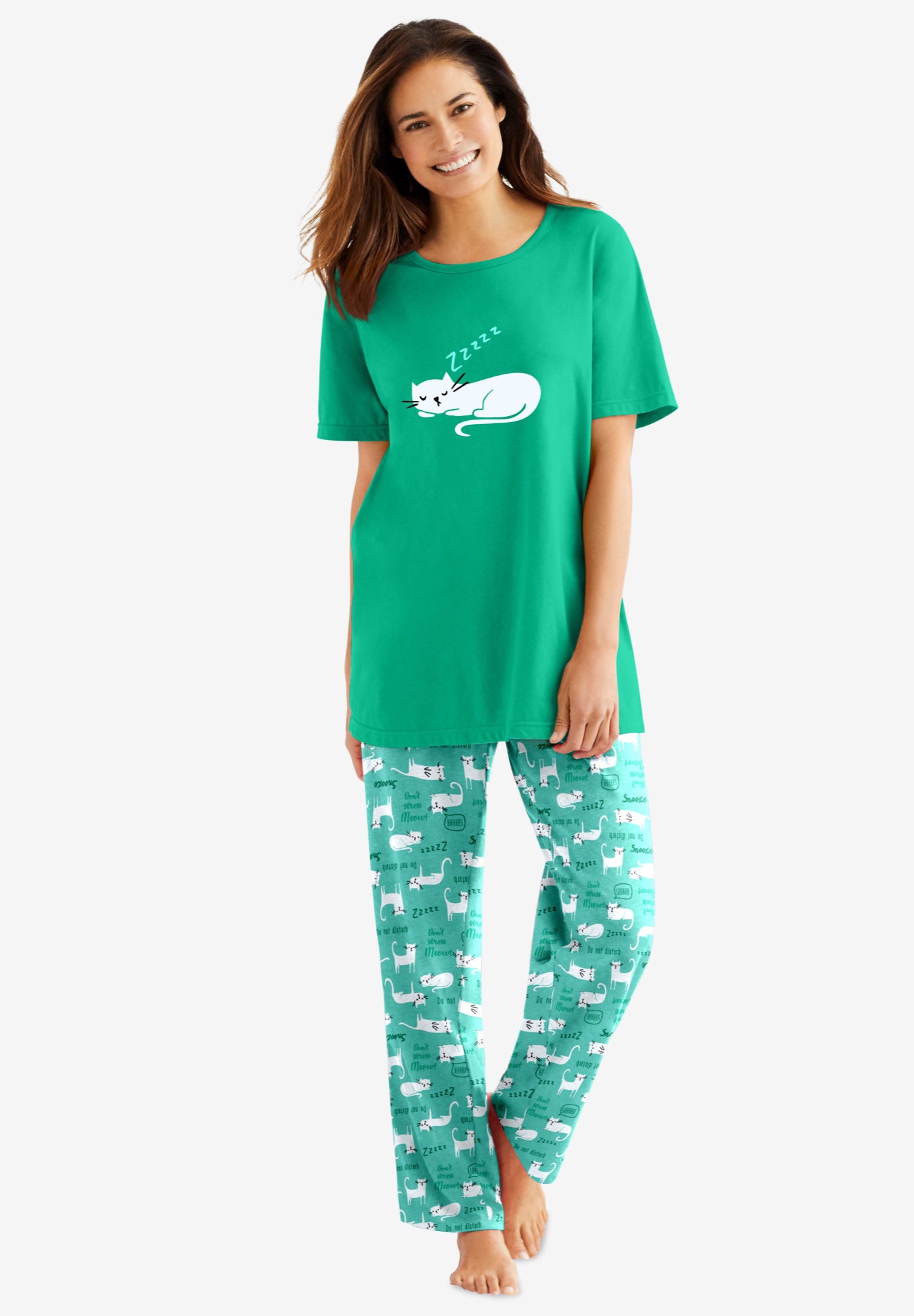 Graphic Tee Pure Cotton PJ Set image number 0