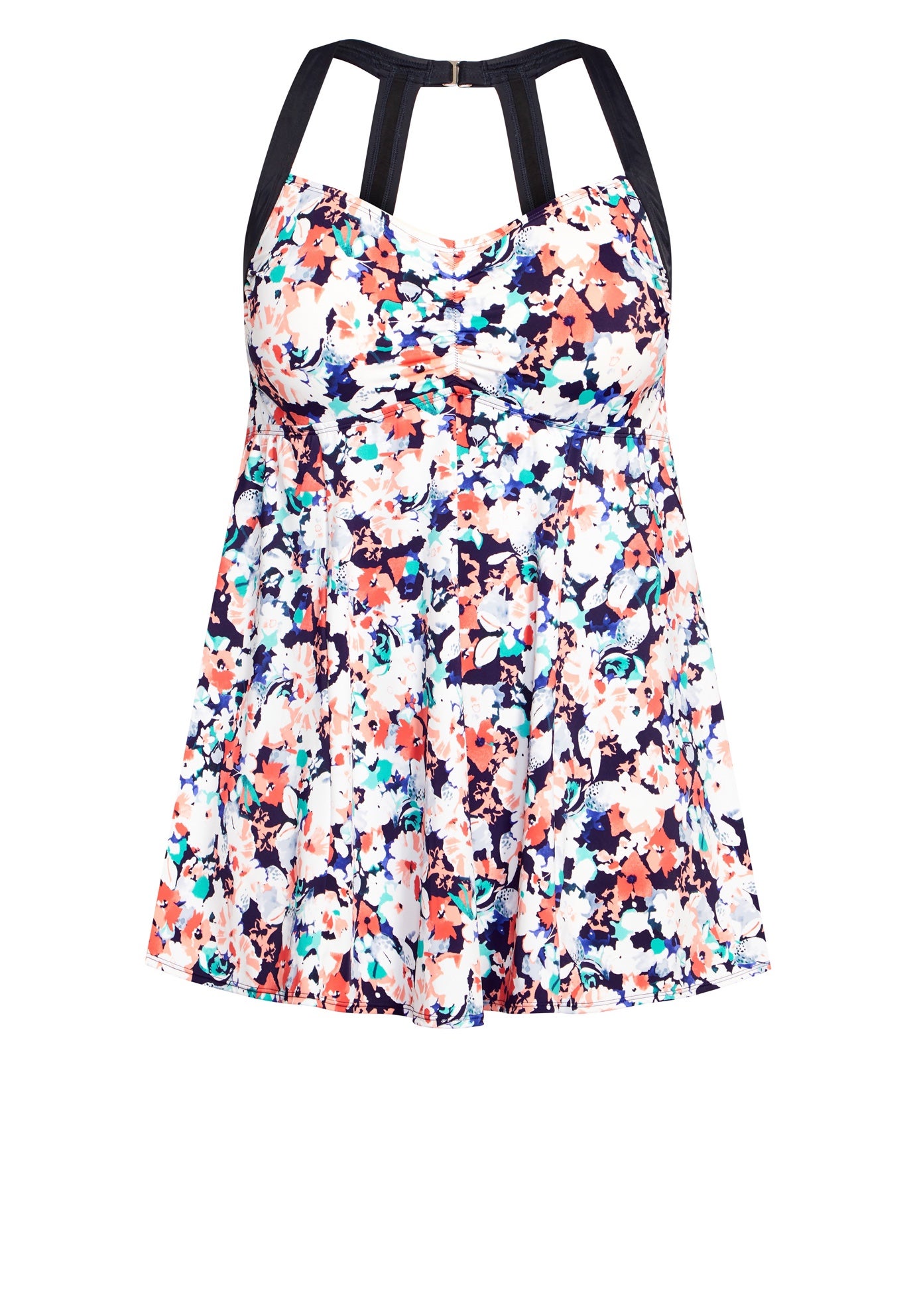 Hi Back Print Swim Dress image number 2