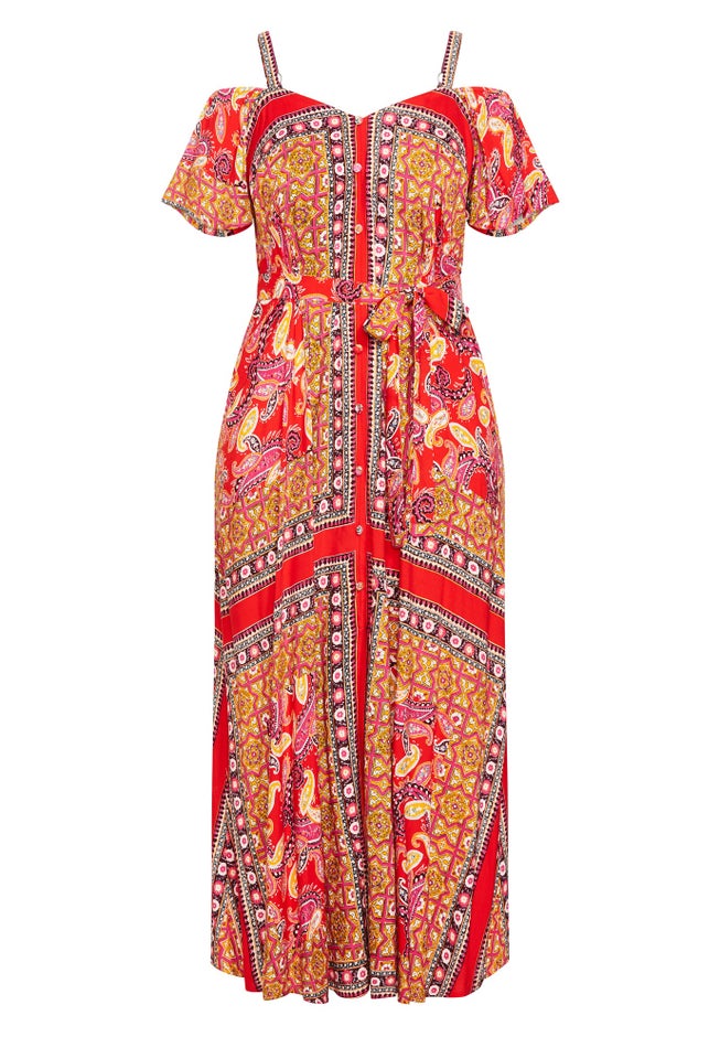 Zoey Cold Shoulder Maxi Dress image number null