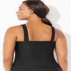 Chlorine Resistant Classic Scoop Neck Tankini Top image number null